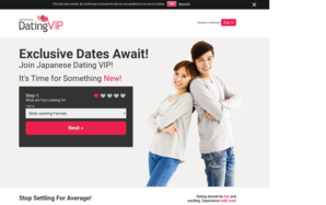 Japanese Dating VIP Homepage Image